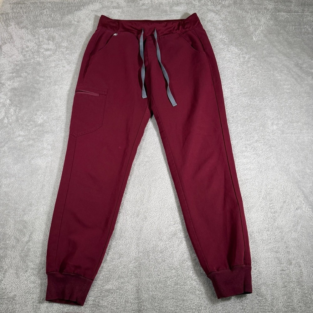 Figs Zamora Jogger Pants Womens Small Burgundy Scrub Tech Collection Medical